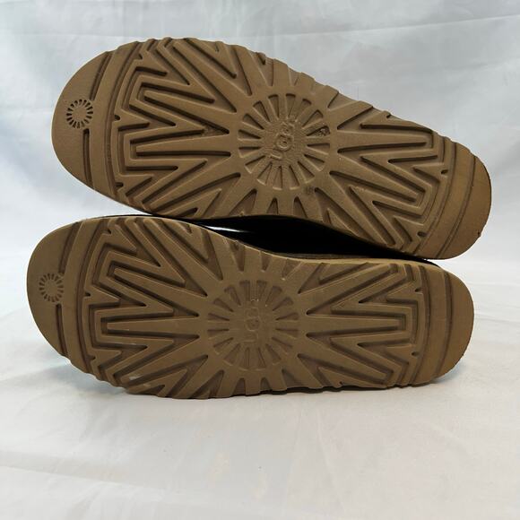 Cozy Cabincore UGG Boots Green Suede Shearling Fold Down Boho Women’s 10 Winter - Picture 8 of 10